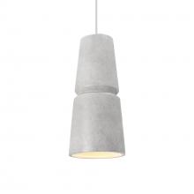 Justice Design Group CER-6430-CONC-MBLK-WTCD-LED1-700 - Small Cone 1-Light LED Pendant