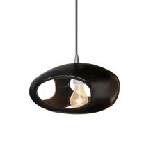 Justice Design Group CER-6440-BLK-CROM-BKCD - Punch 1-Light Pendant