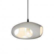 Justice Design Group CER-6440-CONC-MBLK-BKCD - Punch 1-Light Pendant