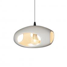 Justice Design Group CER-6440-MAT-MBLK-WTCD - Punch 1-Light Pendant