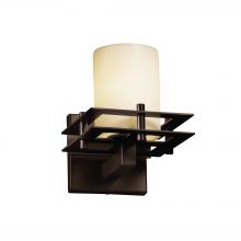 Justice Design Group CNDL-8171-10-CREM-DBRZ - Metropolis 1-Light Wall Sconce (2 Flat Bars)