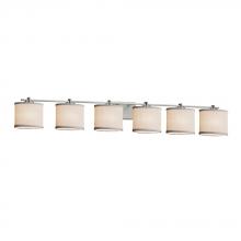 Justice Design Group FAB-8446-30-WHTE-NCKL-LED6-4200 - Era 6-Light LED Bath Bar