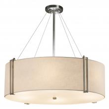 Justice Design Group FAB-9514-WHTE-NCKL - Reveal 36" Drum Pendant