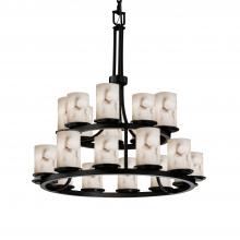  FAL-8767-10-MBLK - Dakota 21-Light 2-Tier Ring Chandelier