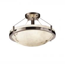 Justice Design Group FAL-9681-35-NCKL-LED3-3000 - 18" LED Semi-Flush Bowl w/ Ring