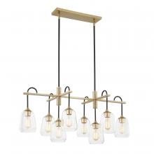  FSN-8108-CLER-MBBR - Arcwell 8-Light Oblong Chandelier