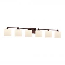 Justice Design Group FSN-8426-30-OPAL-DBRZ-LED6-4200 - Tetra 6-Light LED Bath Bar