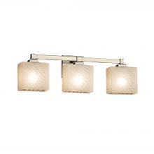 Justice Design Group FSN-8433-55-WEVE-NCKL - Regency 3-Light Bath Bar