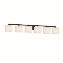 Justice Design Group FSN-8436-55-OPAL-MBLK-LED6-4200 - Regency 6-Light LED Bath Bar