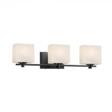 Justice Design Group FSN-8443-55-OPAL-MBLK-LED3-2100 - Era 3-Light LED Bath Bar