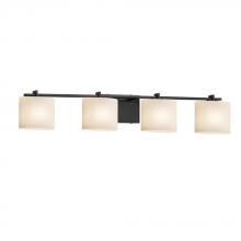 Justice Design Group FSN-8444-30-OPAL-MBLK - Era 4-Light Bath Bar