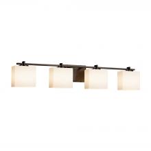 Justice Design Group FSN-8444-55-OPAL-DBRZ-LED4-2800 - Era 4-Light LED Bath Bar