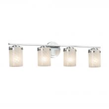 Justice Design Group FSN-8454-10-WEVE-CROM-LED4-2800 - Atlas 4-Light LED Bath Bar