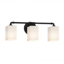 Justice Design Group FSN-8463-15-OPAL-MBLK-LED3-2100 - Bronx 3-Light LED Bath Bar