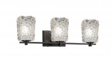 Justice Design Group GLA-8443-26-CLRT-MBLK-LED3-2100 - Era 3-Light LED Bath Bar