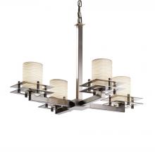 Justice Design Group POR-8100-10-WAVE-NCKL-LED4-2800 - Metropolis 4-Light LED Chandelier