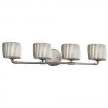 Justice Design Group POR-8464-30-PLET-NCKL-LED4-2800 - Bronx 4-Light LED Bath Bar