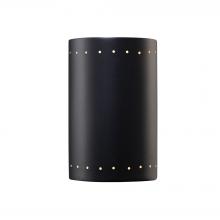  CER-5295W-CRB - Large ADA Outdoor LED Cylinder w/ Perfs - Open Top & Bottom