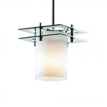 Justice Design Group FSN-8165-10-OPAL-CROM-BKCD-LED1-700 - Metropolis 1-Light Small LED Pendant (2 Flat Bars)