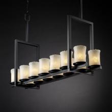  GLA-8764-16-WHTW-MBLK - Dakota 14-Light Bridge Chandelier (Tall)