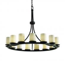  POR-8715-10-BMBO-MBLK - Dakota 15-Light 1-Tier Ring Chandelier