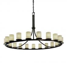  POR-8716-10-WFAL-DBRZ - Dakota 21-Light 1-Tier Ring Chandelier