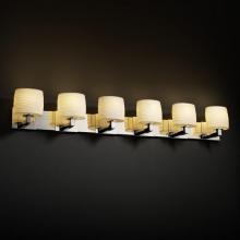 Justice Design Group POR-8926-10-WAVE-CROM - Modular 6-Light Bath Bar