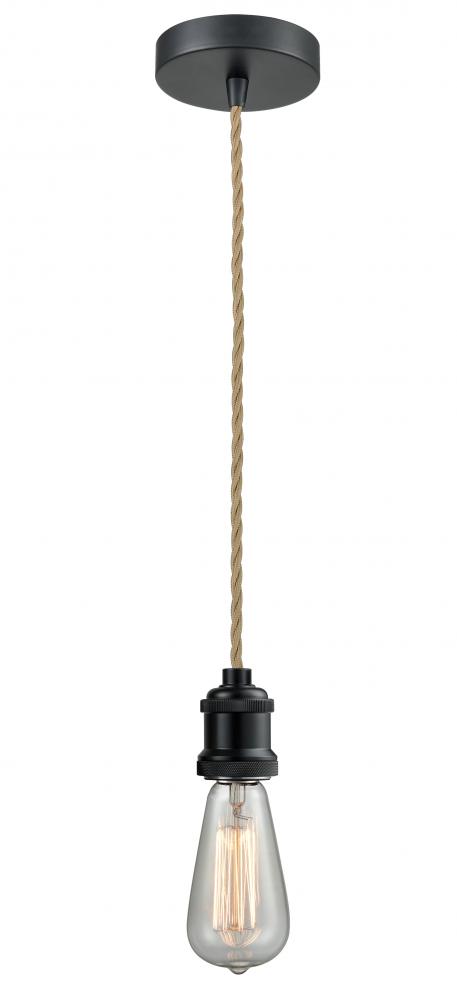 Edison - 1 Light - 2 inch - Matte Black - Cord hung - Mini Pendant