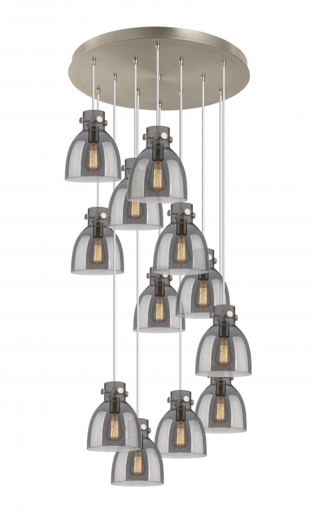 Newton Bell - 12 Light - 27 inch - Brushed Satin Nickel - Multi Pendant