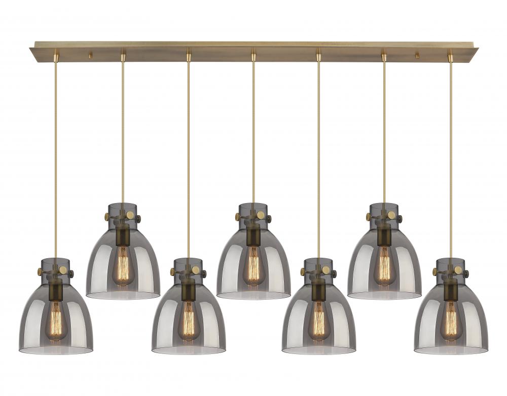 Newton Bell - 7 Light - 52 inch - Brushed Brass - Linear Pendant