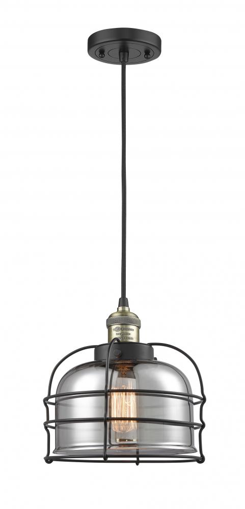 Bell Cage - 1 Light - 9 inch - Black Antique Brass - Cord hung - Mini Pendant