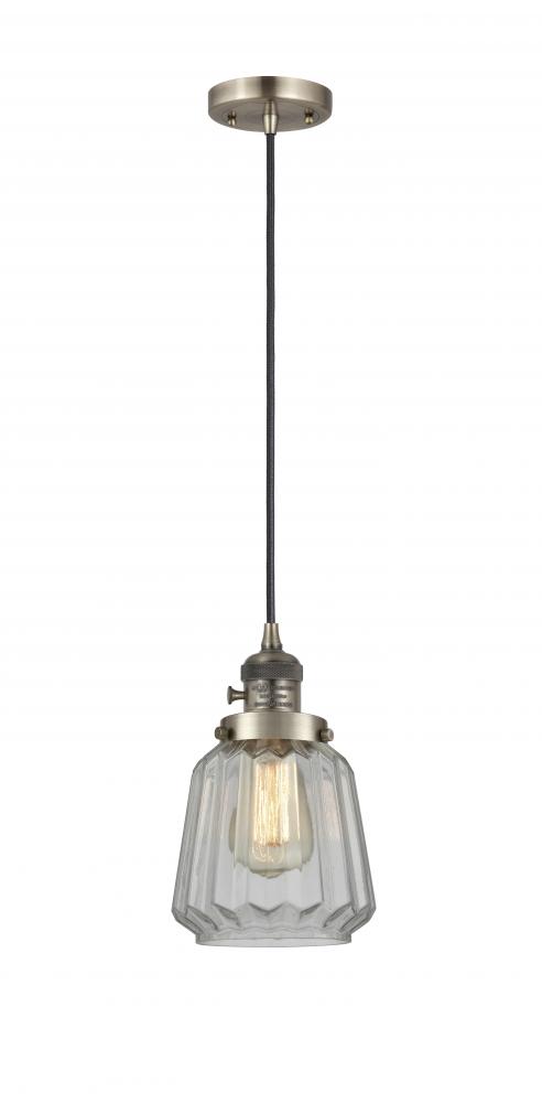 Chatham - 1 Light - 7 inch - Antique Brass - Cord hung - Mini Pendant