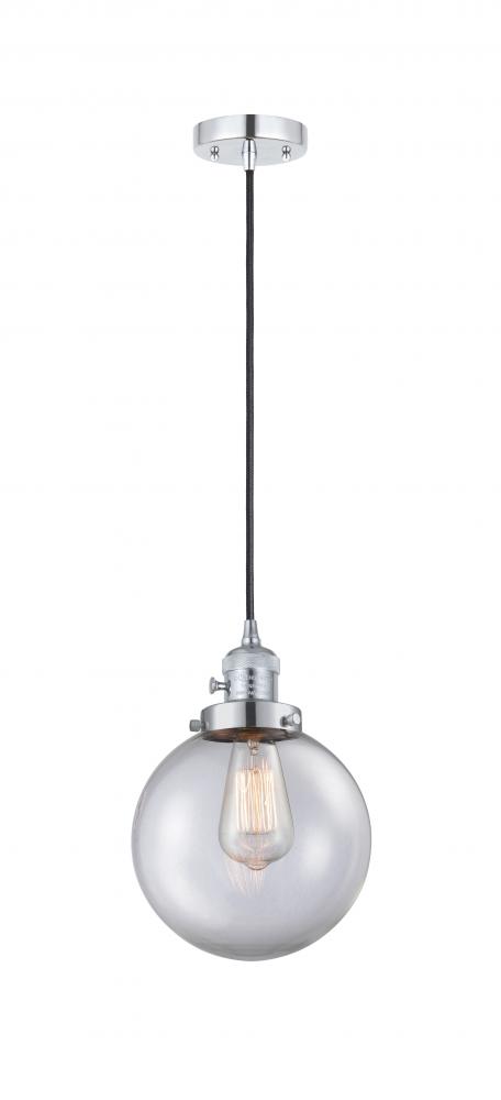 Beacon - 1 Light - 8 inch - Polished Chrome - Cord hung - Mini Pendant