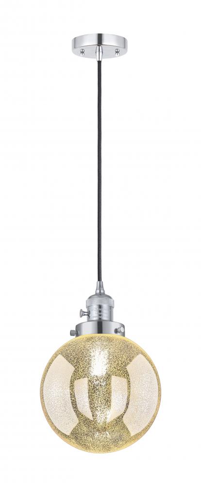 Beacon - 1 Light - 8 inch - Polished Chrome - Cord hung - Mini Pendant