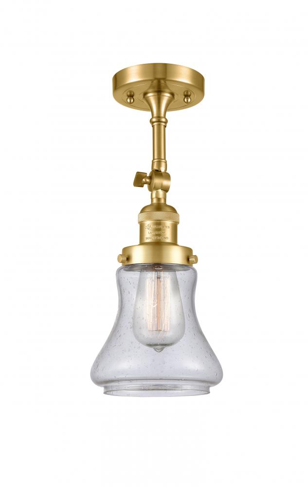 Bellmont - 1 Light - 6 inch - Satin Gold - Semi-Flush Mount