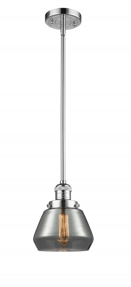 Fulton - 1 Light - 7 inch - Polished Chrome - Stem Hung - Mini Pendant