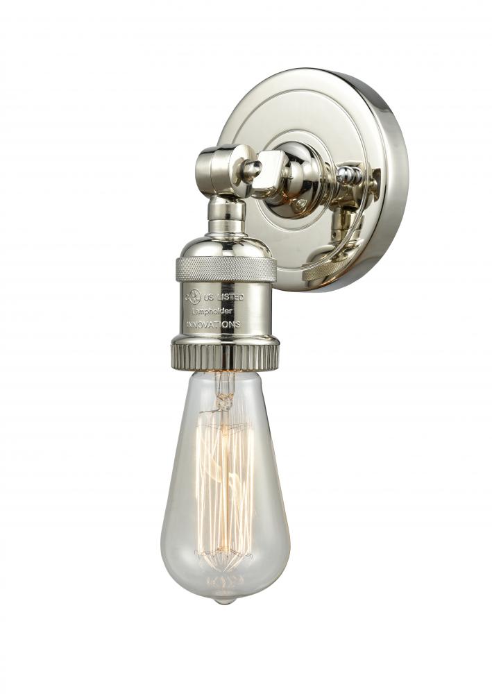 Bare Bulb - 1 Light - 5 inch - Polished Nickel - Sconce