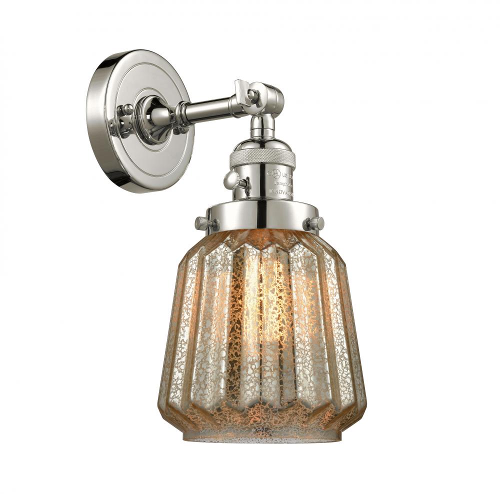 Chatham - 1 Light - 7 inch - Polished Nickel - Sconce