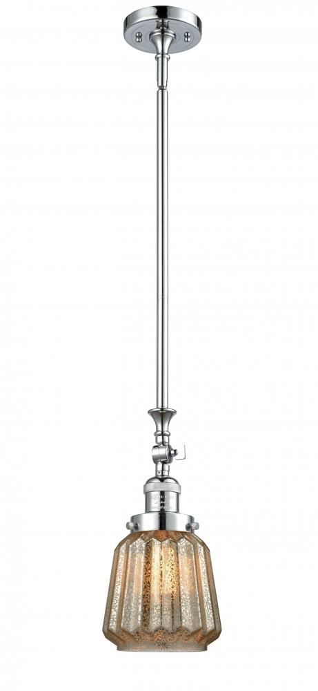 Chatham - 1 Light - 7 inch - Polished Chrome - Stem Hung - Mini Pendant