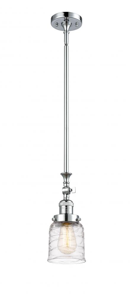 Bell - 1 Light - 5 inch - Polished Chrome - Stem Hung - Mini Pendant