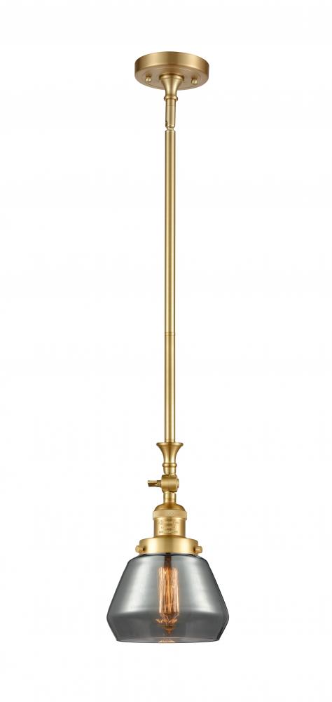 Fulton - 1 Light - 7 inch - Satin Gold - Stem Hung - Mini Pendant