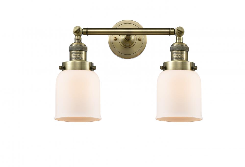 Bell - 2 Light - 16 inch - Antique Brass - Bath Vanity Light