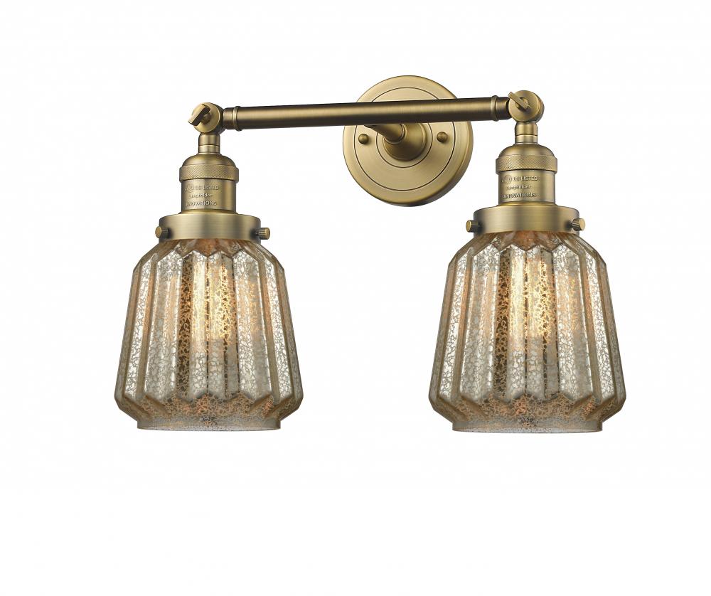 Chatham - 2 Light - 16 inch - Brushed Brass - Bath Vanity Light