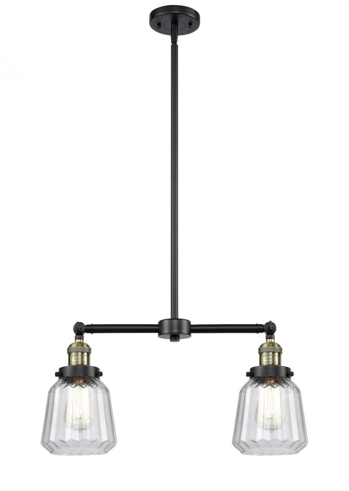 Chatham - 2 Light - 21 inch - Black Antique Brass - Stem Hung - Island Light