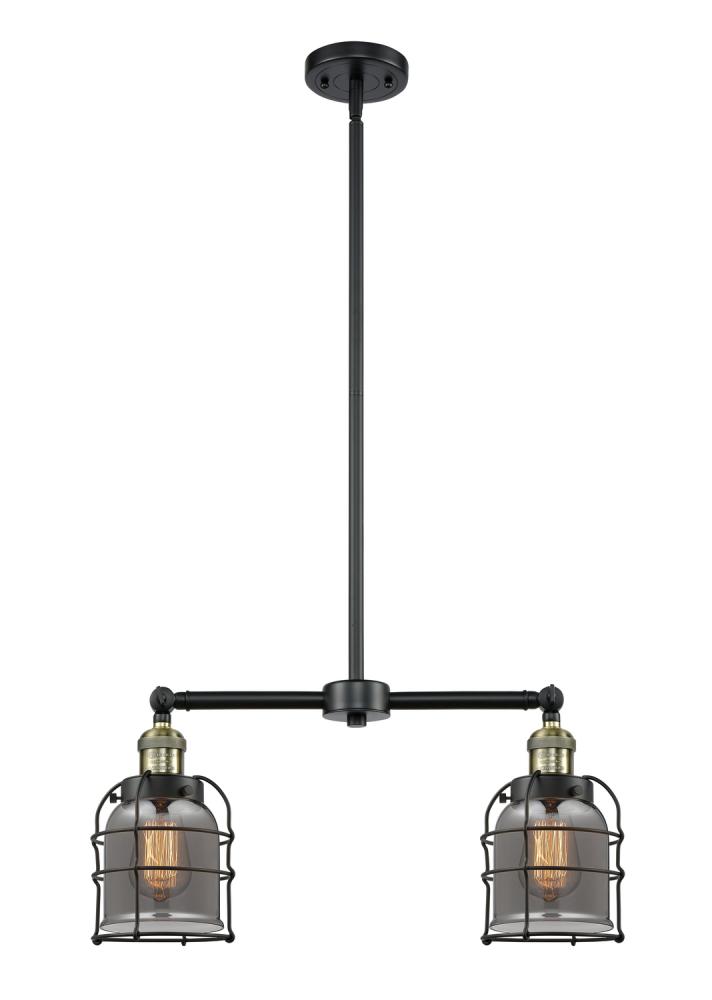 Bell Cage - 2 Light - 21 inch - Black Antique Brass - Stem Hung - Island Light