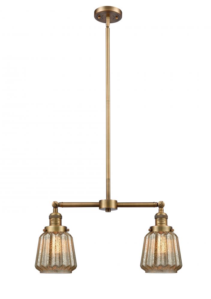 Chatham - 2 Light - 21 inch - Brushed Brass - Stem Hung - Island Light