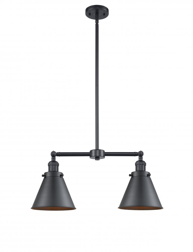 Appalachian - 2 Light - 23 inch - Matte Black - Stem Hung - Island Light