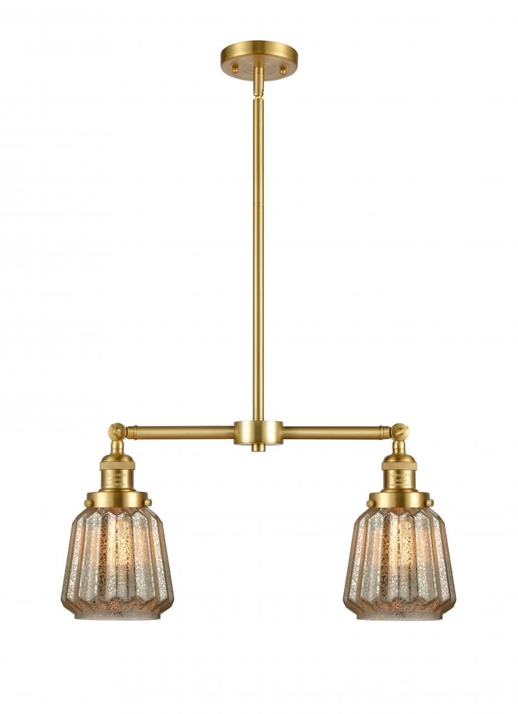 Chatham - 2 Light - 21 inch - Satin Gold - Stem Hung - Island Light