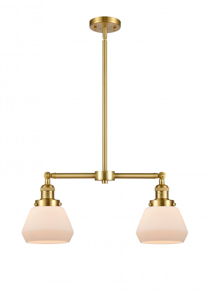 Fulton - 2 Light - 21 inch - Satin Gold - Stem Hung - Island Light