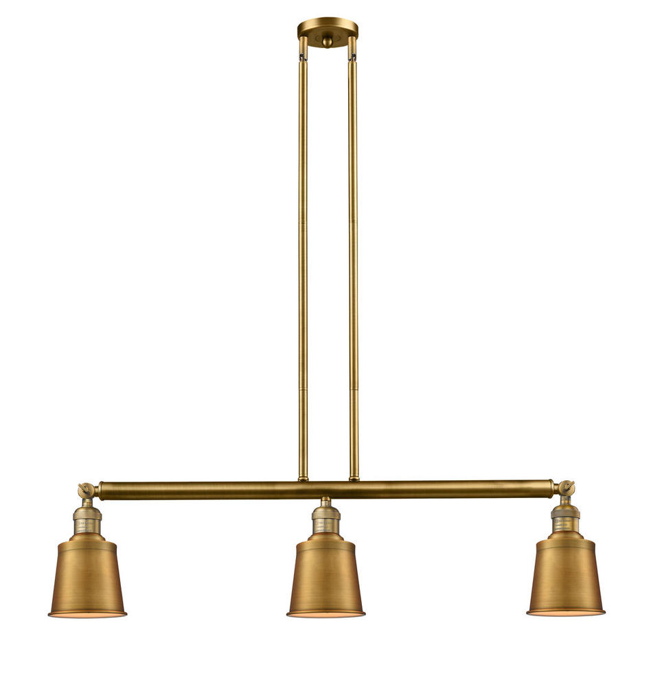 Addison - 3 Light - 38 inch - Brushed Brass - Stem Hung - Island Light